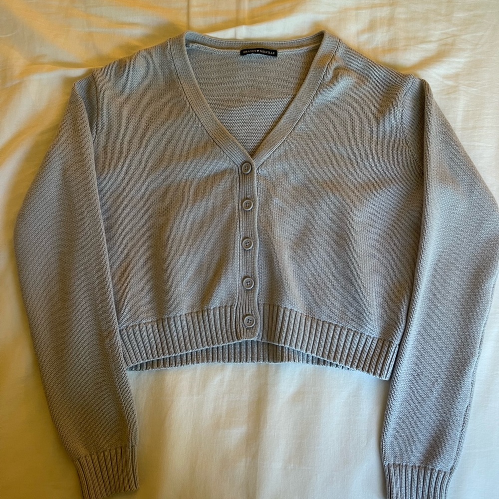 periwinkle blue buttoned cardigan from brandy Melville